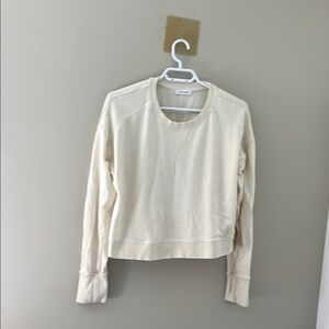 Cream Long Sleeve Tee with Soft Comfort